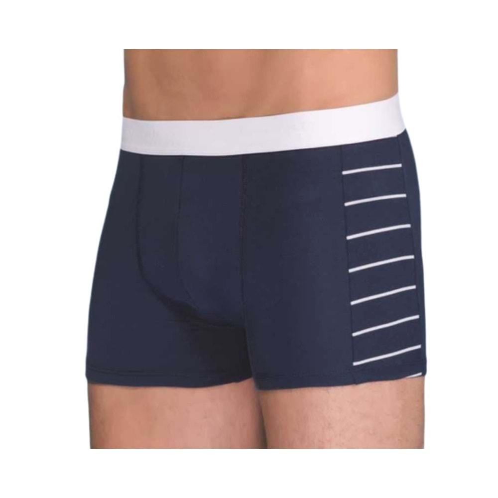 BERRAK 1082 Zebra Modal Boxer Şort - Gri - M