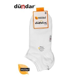 6'Lı Dündar Modal Dikişsiz Koku Yapmayan Unisex Patik Çorap - Beyaz - 36-40