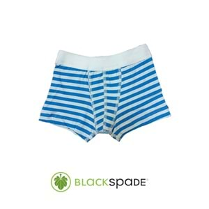 Blackspade Kampanyalı Erkek Çocuk Çizgili Pamuk Boxer - Blackspade - Çocuk İç Giyim - Mavi - 11-12 YAŞ