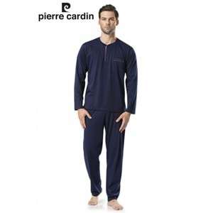 Pierre Cardin Erkek Uzun Kollu Pamuklu Pijama Takımı 5454 - Lacivert - S